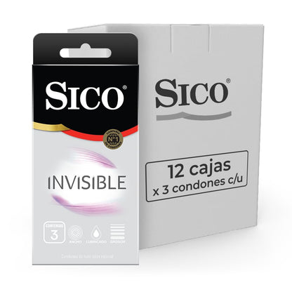 Sico® Invisible Condones Ultra Delgados, cartera con 36 piezas