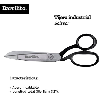Barrilito Tijeras Industriales Acero al Carbón 30.48 cm