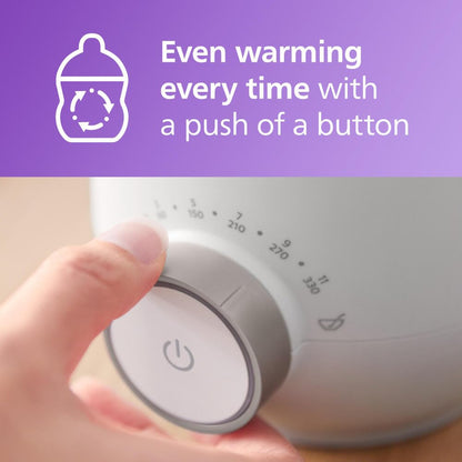 Philips Avent Calentador de Biberones en 3 minutos | Control inteligente de temperatura | Función para descongelar | Calienta de manera uniforme | Apagado automático | SCF358/00