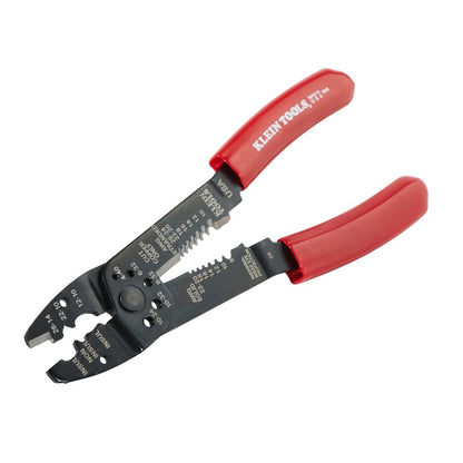 KLEIN TOOLS 1001 | Pinza Multiusos 6 en 1 para Electricista | Acero Forjado de Alta Resistencia | Compatible con Cable Sólido de 8-22 AWG y Cable Trenzado de 10-26 AWG | Color Rojo