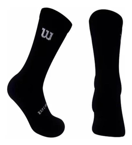 Wilson Calcetas para Hombre, Tejido Afelpado, Modelo B7627, Contenido: 1 Paquete con 20 Pares de Calcetas para Caballero, Color Negro con Detalles, 29 Amplio Alto