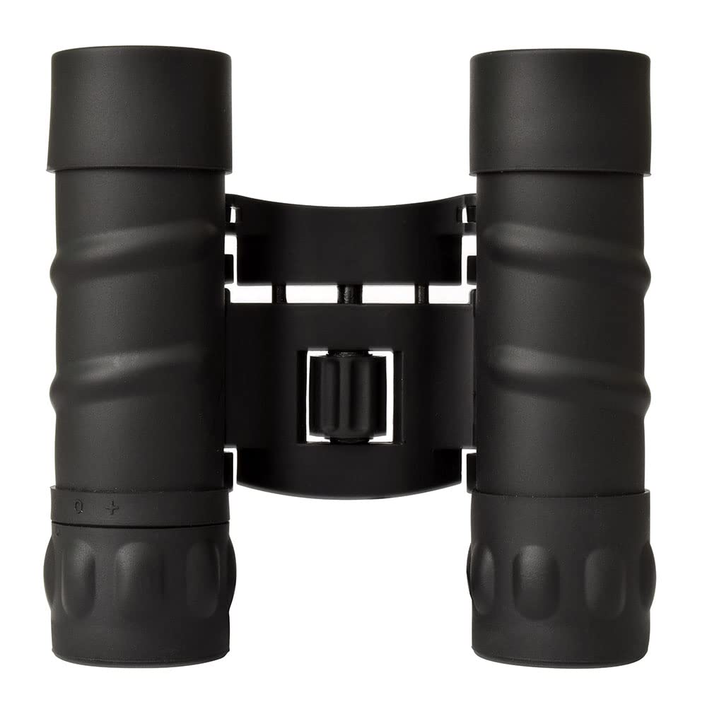 Wallis BI610307 Binocular Compacto Tipo Tejado, Negro, 10 x 25 mm, Revestimiento Rubicon