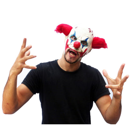 Clown Deluxe, Máscara de Látex de Payaso Terrorífico Con Barbilla Abierta, Disfraz de Arlequin Creepy Ideal Para Fiestas de Disfraces y Halloween by Ghoulish Productions.