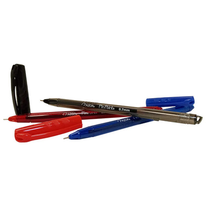 Azor Bolígrafo Punto Fino .7mm 36 Piezas PinPoint Colores Negro(18pz), Azul(12pz) y Rojo(6pz) 301.6810BCS