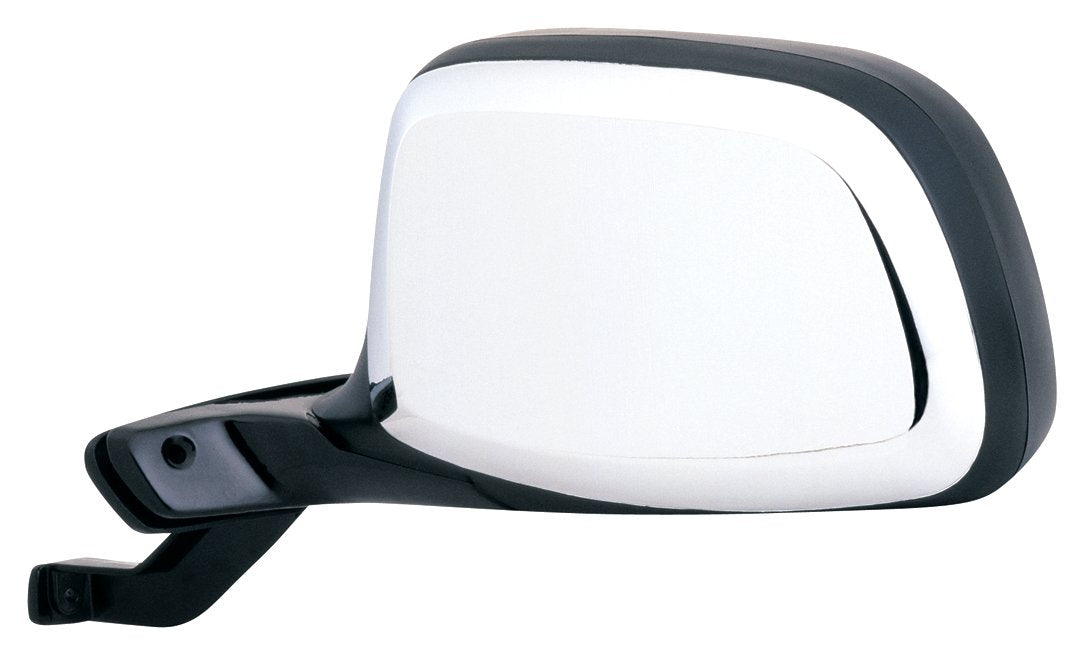 Fit System 61034F Espejo Lateral del Conductor Ford Bronco F150/F250/F350 Negro Cromado Plegable