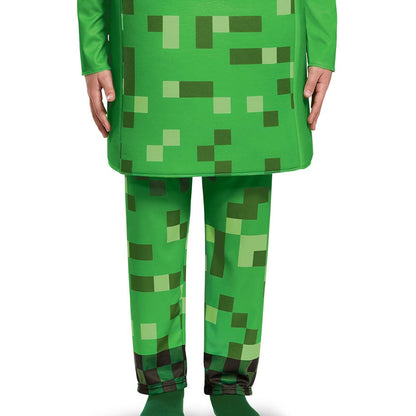 Creeper Disfraz de Minecraft de Lujo, Verde, Mediano (7-8)
