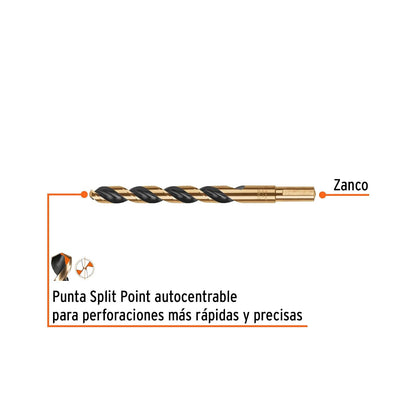 Truper Expert BAV-7/16-B, Broca alta velocidad, Turbo Steel, en blister, 7/16"