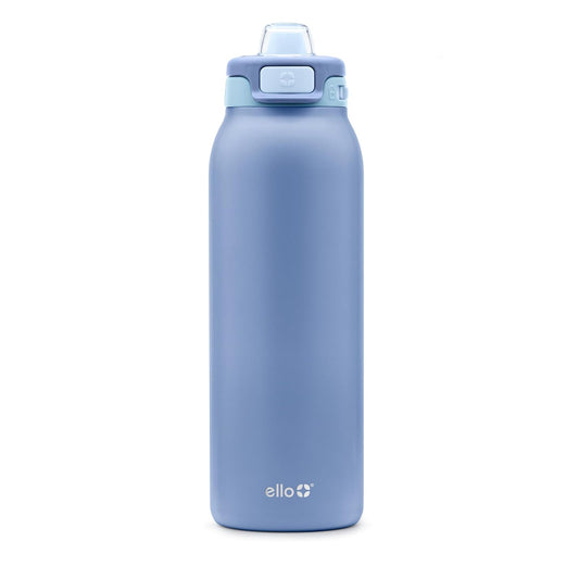 Ello Pop & Fill - Botella de agua de acero inoxidable de 32 onzas con tecnología de llenado rápido, doble pared y metal aislado al aspiradora, tapa de bloqueo a prueba de fugas, beber y chug,