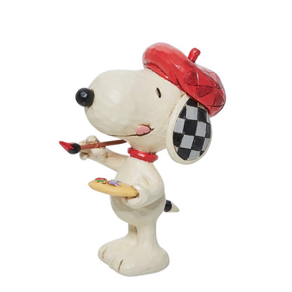 Enesco Peanuts by Jim Shore Snoopy Artist Figura en Miniatura, 3.25 Pulgadas, Multicolor