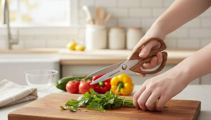 Farberware 5221282 All Purpose Shear, Pecan Wood Handles