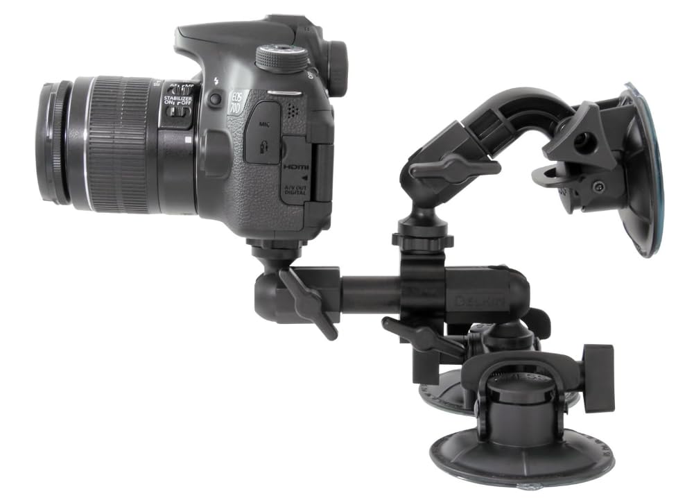 Delkin DDMNT-TRIPLE Fat Gecko Three-Arm Suction Mount (Black)