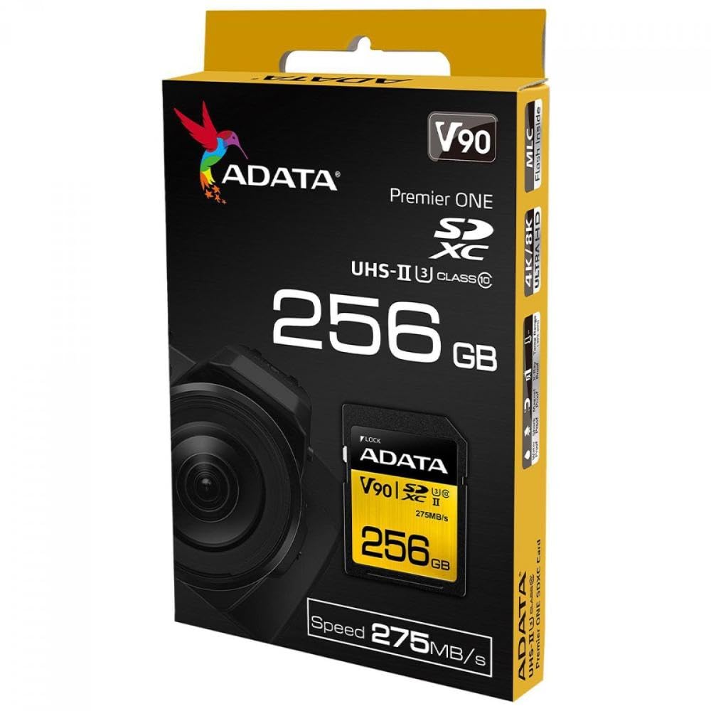 ADATA Premier 256GB One SDXC UHS-IIU3 Class10 V90 3D Nanda SDX256GUII3CL10-C