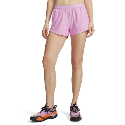 Under Armour Tech Play Up Short Deportivo para Mujer - M - (669) Pink Dawn - White