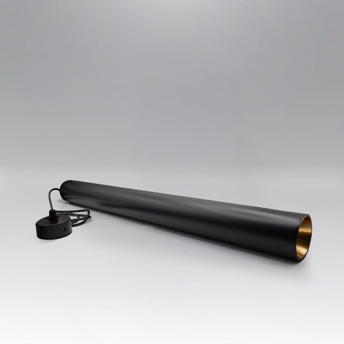 Lámpara Colgante Cilíndrica Negra ARTLITE ADE-614, Base GU10, Cable Ajustable, Diseño Minimalista Moderno para Isla de Cocina, Comedor, Restaurante y Bar