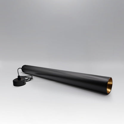 Lámpara Colgante Cilíndrica Negra ARTLITE ADE-614, Base GU10, Cable Ajustable, Diseño Minimalista Moderno para Isla de Cocina, Comedor, Restaurante y Bar