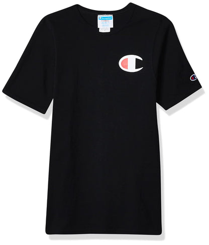 Champion LIFE Playera Cuello Redondo para Hombre - XS - Logotipo de Patriotic C negro