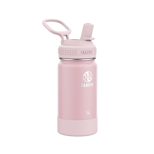 Takeya Botella de agua aislada, Blush, 396 gr (14 onzas), 1
