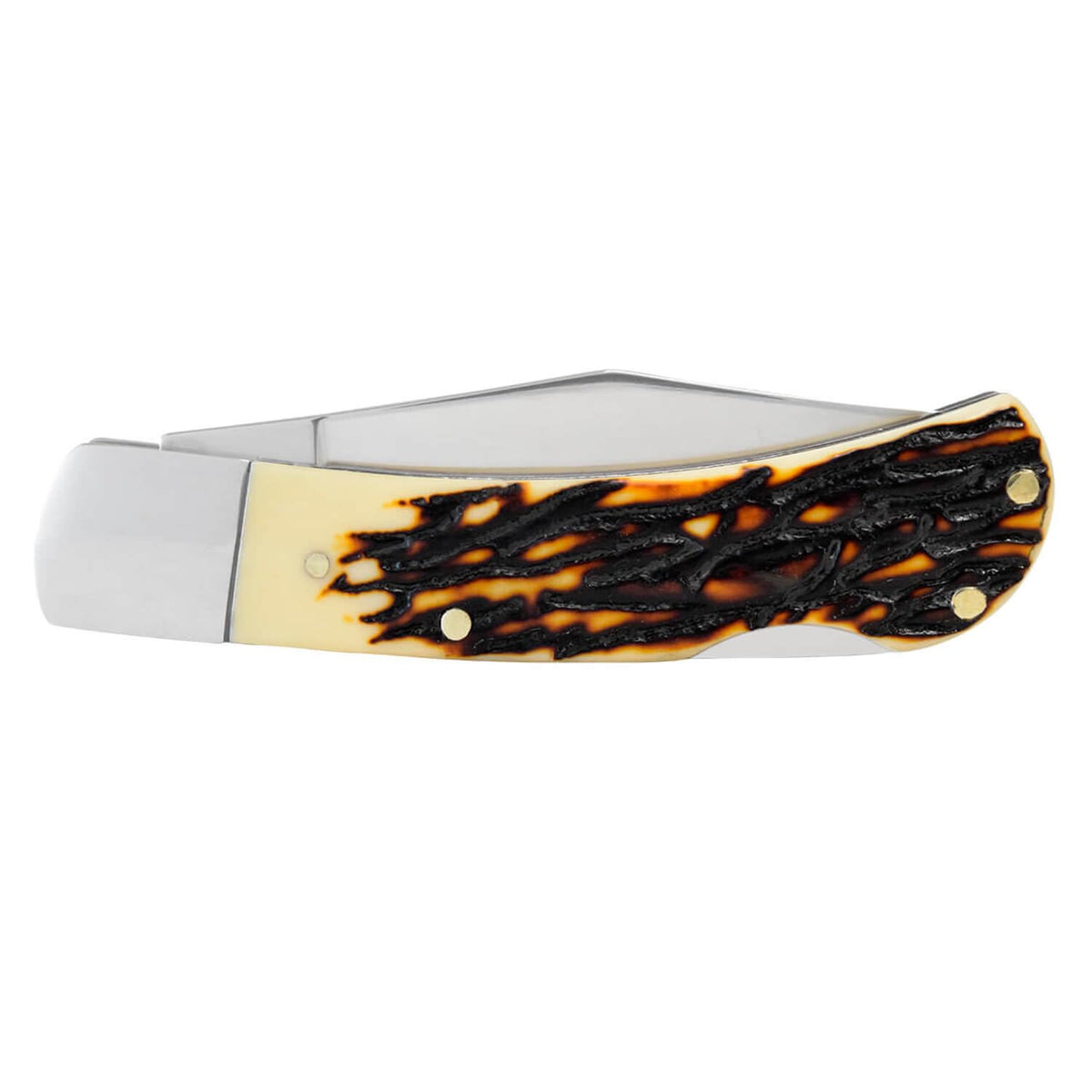 Navaja Wallis K901494 | Hoja Lisa Acero Inoxidable 3CR13, Mango Tipo Cuerno de Venado, Bloqueo Manual Push, 52 HRC