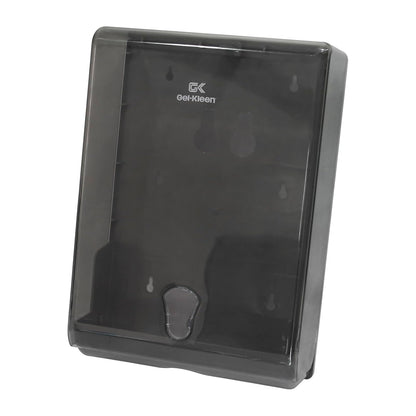 Gel Kleen Despachador de Toalla Interdoblada Humo para Pared - Dispensador Institucional de Plástico ABS Gran Capacidad (500 Toallas Interfoliadas, Z o Sanitas) para Baño, Cocina, Negocio y Oficina