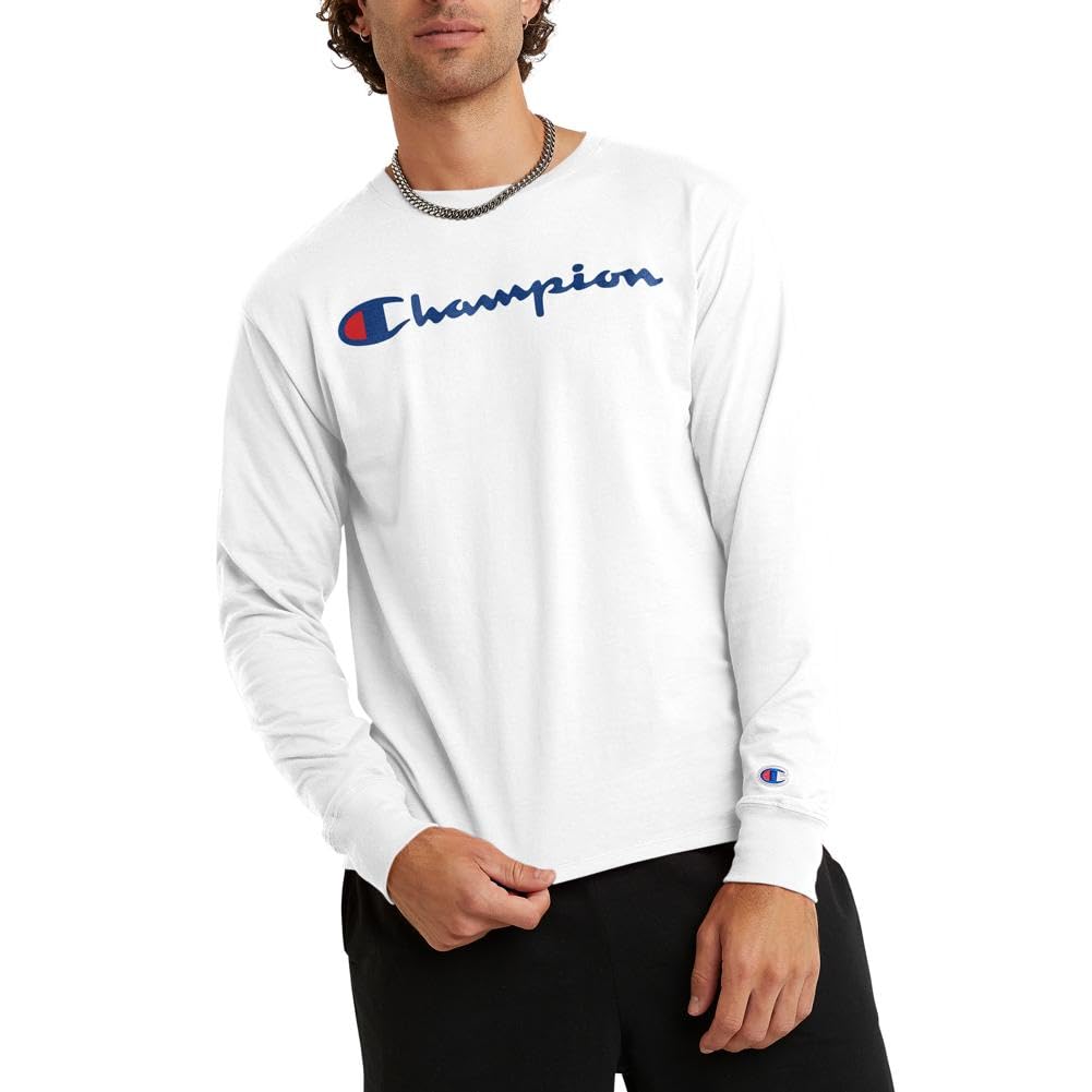 Champion LIFE Playera Cuello Redondo para Hombre - M - Blanco (White)