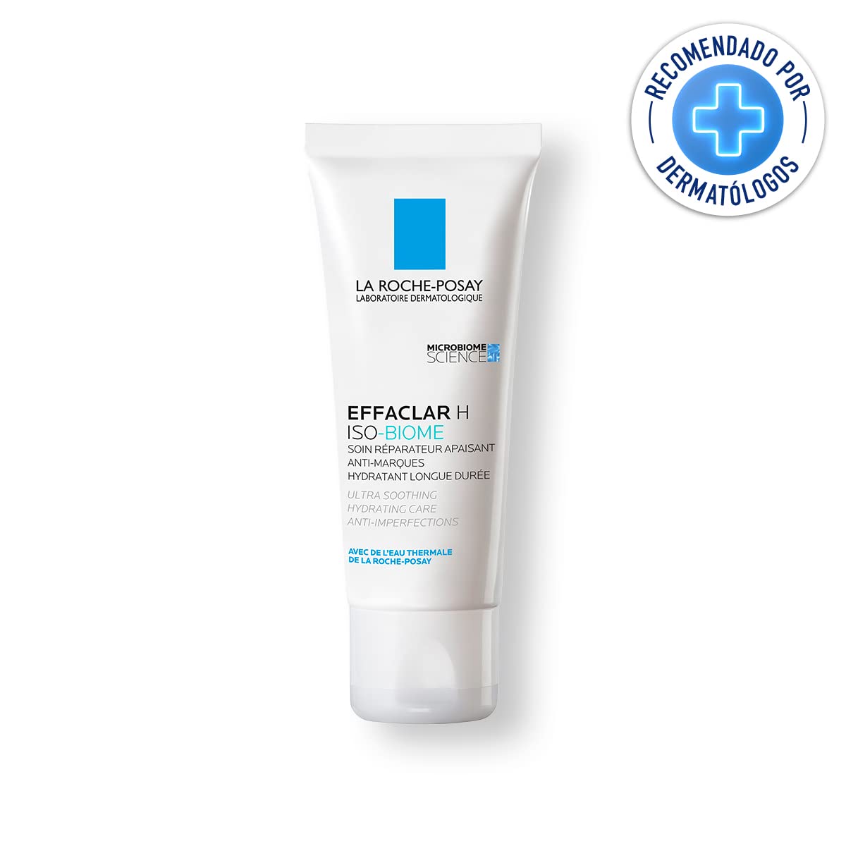 La Roche-Posay Effaclar H Iso-Biome Crema Hidratante Anti-Imperfecciones Calmante Reparadora para Piel Grasa con Imperfecciones y Fragilizada, Rápida Absorción, Sin Sensación Grasosa, 40 ml