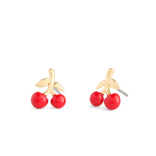 COACH - arete clásico de cereza para mujer