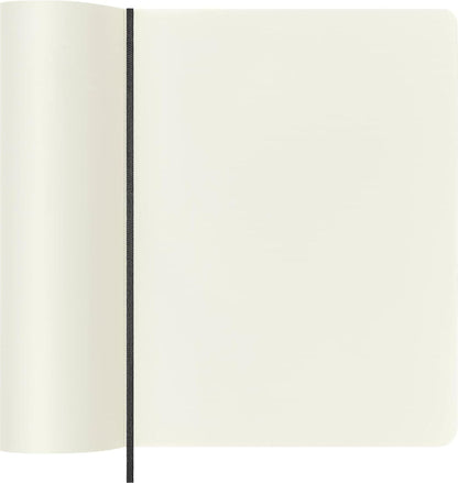 Moleskine - Cuaderno clásico, cubierta suave, XL (7.5 x 9.5 pulgadas), liso/blanco