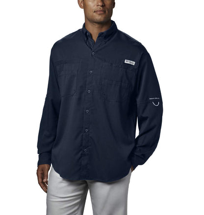 Columbia PFG Tamiami II Camisa de Manga Larga para Mujer - Blue Azul marino Collegiate - 2X Alto
