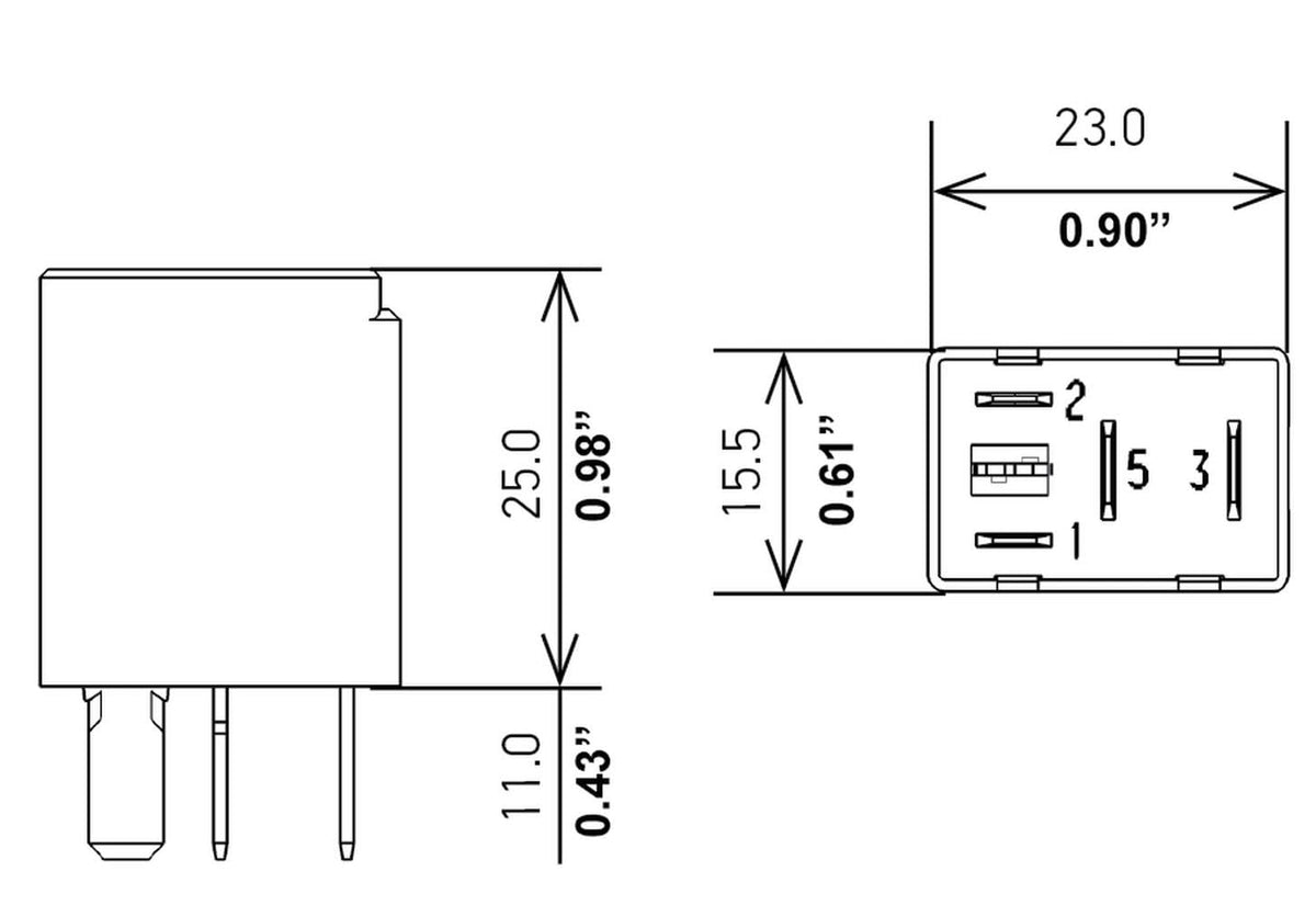 Hella Relé Micro 965453041 10/20 Amp SPDT Multi