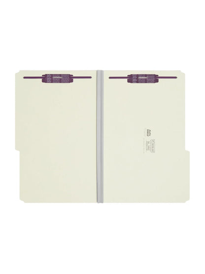 Smead Carpeta de archivos con cierres SafeSHIELD, 2 sujetadores, pestaña de corte 2/5, altura de guía, expansión de 2 pulgadas, tamaño legal, gris/verde, 25 por caja (19920)