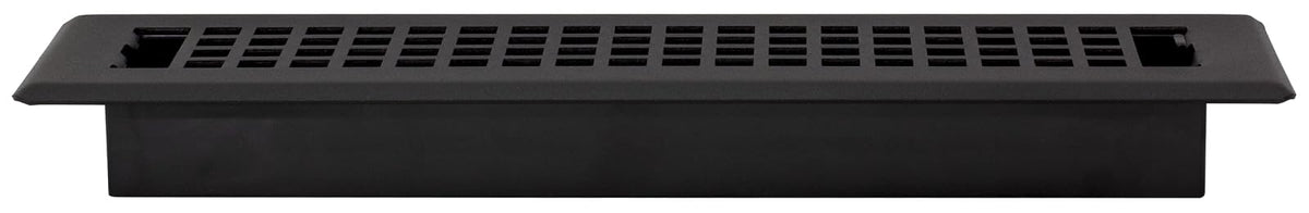 Décor Grates LTH212-BLK Lattice Floor Register, 2x12 Inches, Black