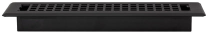 Décor Grates LTH212-BLK Lattice Floor Register, 2x12 Inches, Black