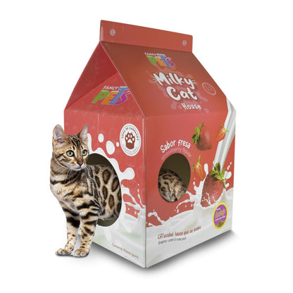 Fancy Pets Casa de Cartón con Rascador para Gato - FRESA