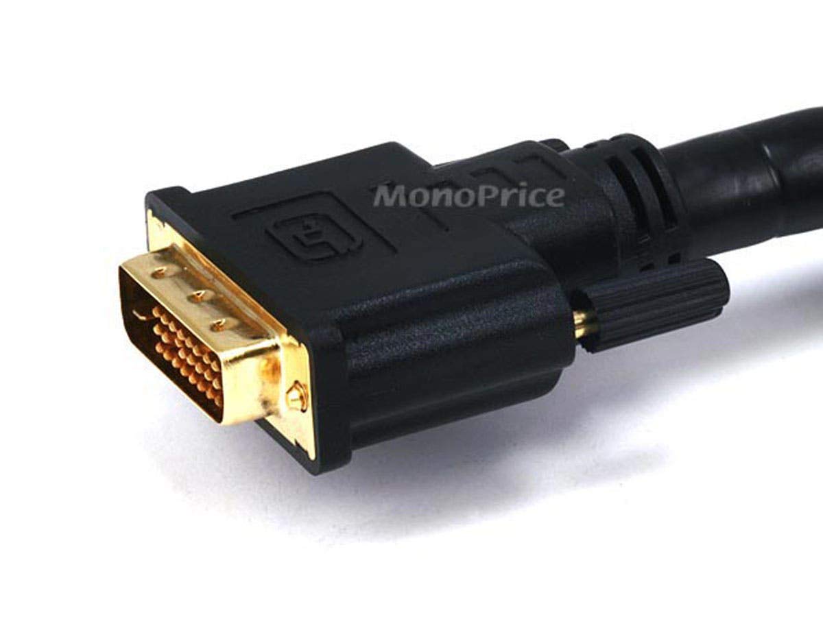 Monoprice 102687 10-Feet 24AWG CL2 Dual Link DVI-D Video Cable - Black
