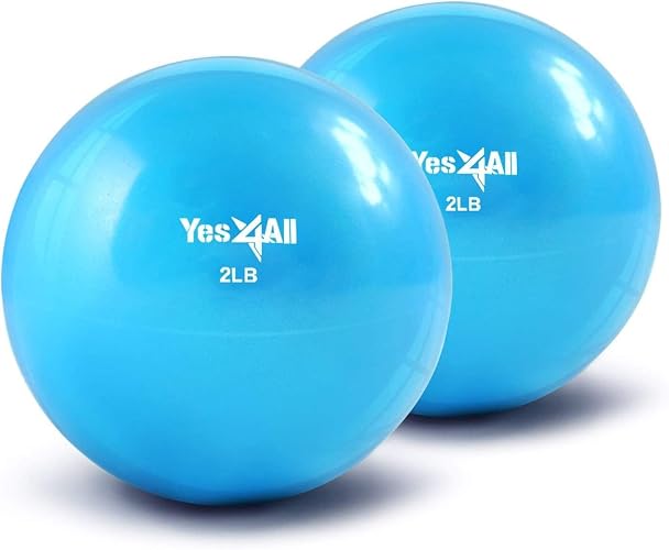 Yes4All - Pelota tonificadora (mármol/Agarre de Diamante/Suave) - Pelota Medicinal con Peso Suave para Pilates, Yoga y Fitness, 2-10 Libras con Varios Colores Disponibles