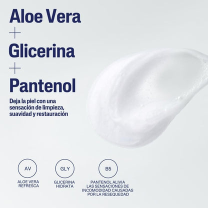 Cetaphil Gel de Baño Corporal Ultra Suave Todo Tipo de Piel Sensible 500 ml | Sin fragancia, limpia sin quitar la humedad natural e hidrata durante 24 horas con aloe vera, glicerina y vitamina B5.