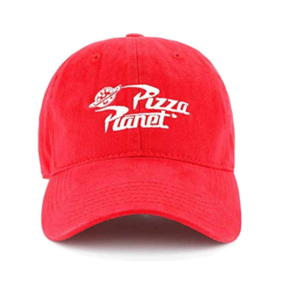 Disney Toy Story Gorro de Béisbol Pizza Planet Rojo | Talla única, 100% algodón, deslizador metal, ajustable, oficial Disney