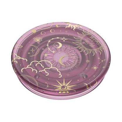 PopSockets - Soporte calcomanía para teléfono, Malva Celestial | Sujeción cómoda y segura, anticaídas, soporte, luna, estrella, sol, espacio, teléfono, mujeres