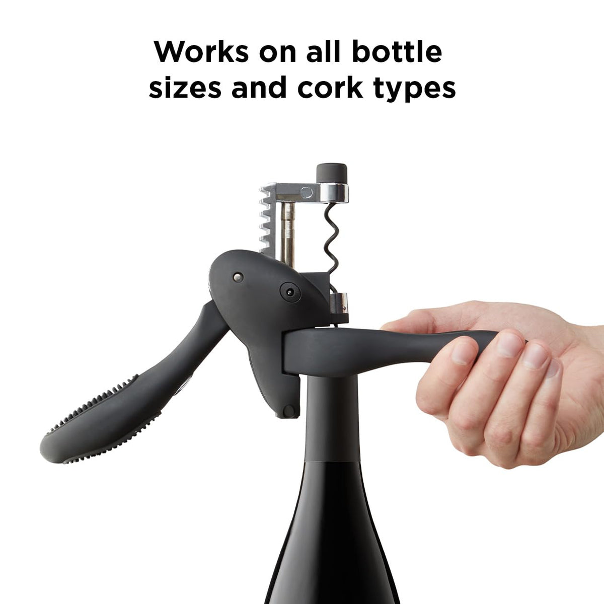 Metrokane Rabbit 6-Piece Wine Tool Kit, Black