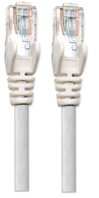 Cable Ethernet Cat 6 UTP 3 m Blanco, Cable LAN RJ45 Macho a Macho con Contactos Chapados en Oro para Router, Switch Ethernet y PC Intellinet 341974