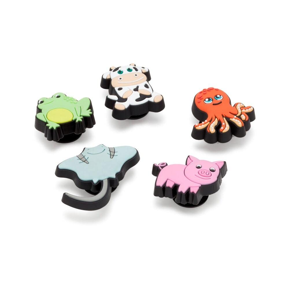 Crocs Jibbitz Charms Animal 5 paquetes | Jibbitz para Crocs dijes para zapato para Unisex adulto - Cute Animal - Talla unica