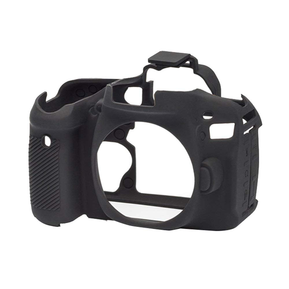EasyCover Funda de Silicona para Canon 80D, Roja - Negro