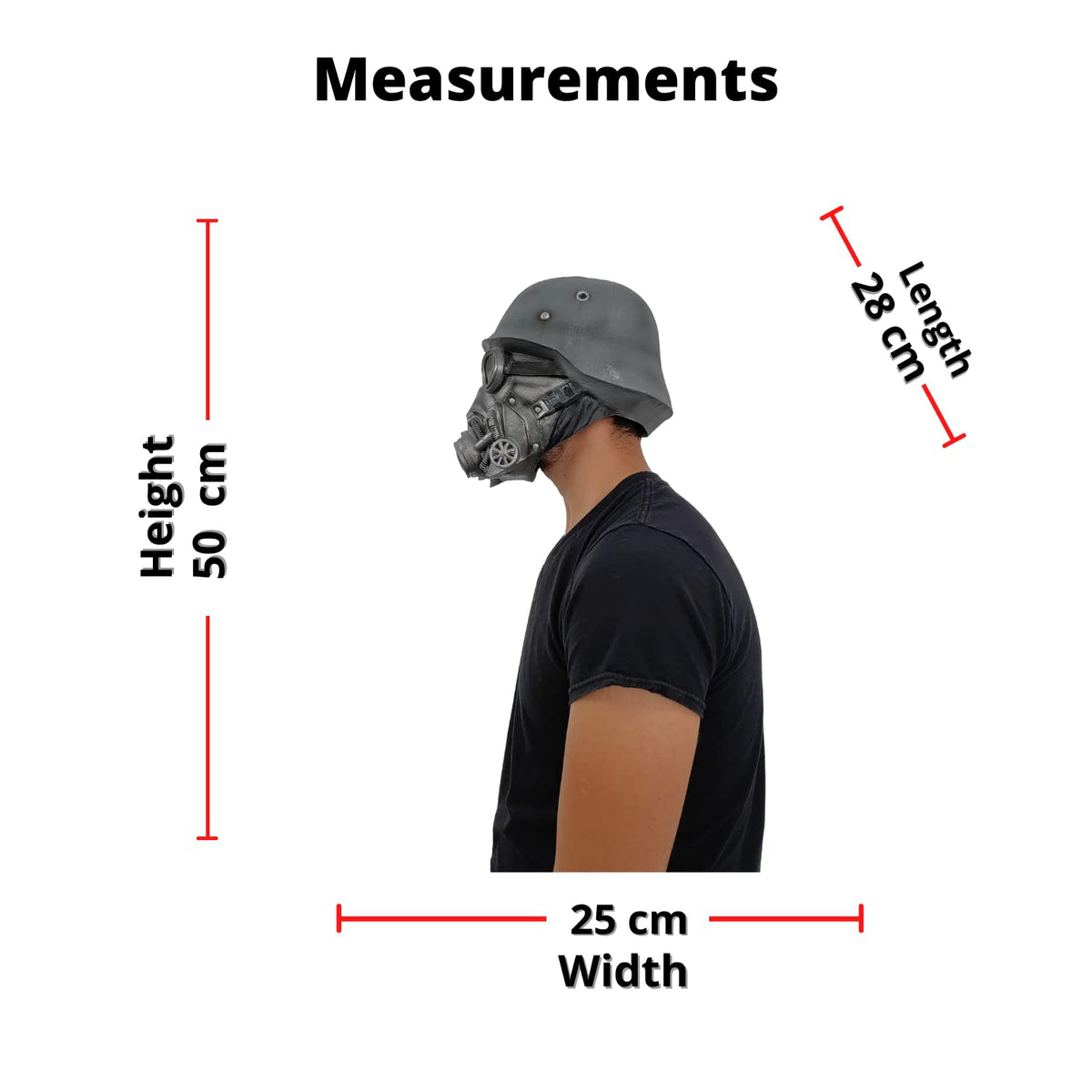 Chemical Warfare, Máscara de Gas de Guerra Química Estilo Steampunk Hecha de Látex, Máscaras Apocalípticas Ideal para Disfraz de Halloween y Fiestas de Disfraces