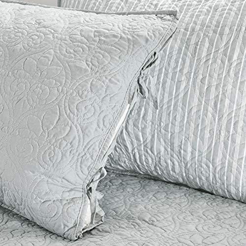 Madison Park Juego de Funda de Algodón para Sofá Cama, 75 X 39 Pulgadas, Gris Quebec, 6 Piezas