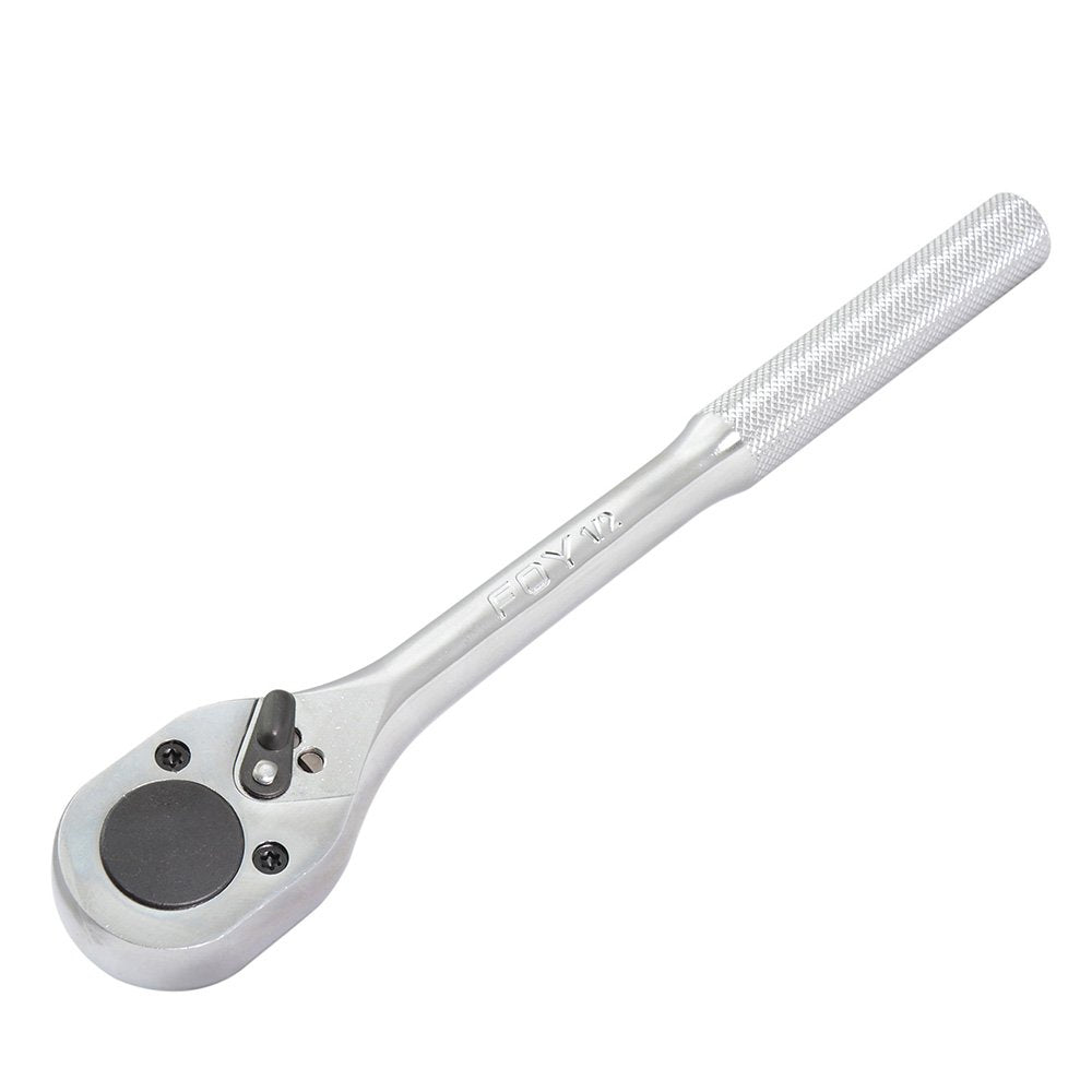 Foy 140446 Matraca reversible para dado cuadro de 1/2", cabeza tipo pera, mango moleteado