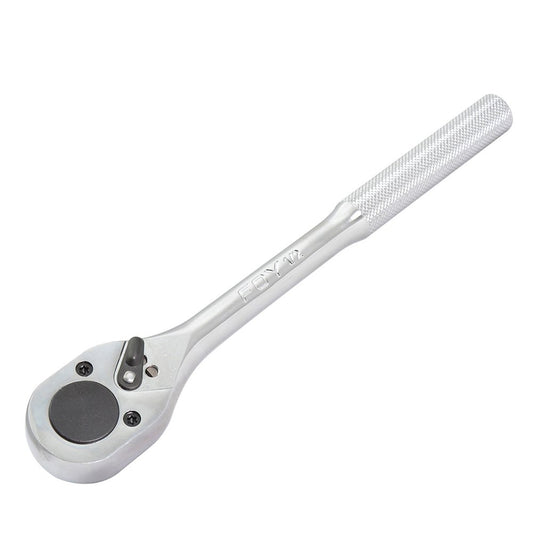 Foy 140446 Matraca reversible para dado cuadro de 1/2", cabeza tipo pera, mango moleteado