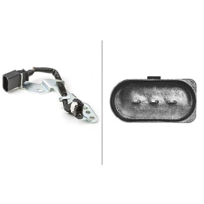 Hella Sensor de Posición del Árbol de Levas 6PU 009 121-561, 12V, 3 Polos | Compatible con: Audi A3, A4 B5, A4 B5 Avant, Seat ALHAMBRA, Ibiza III, Skoda Fabia I, Fabia I Combi, Fabia I Seather