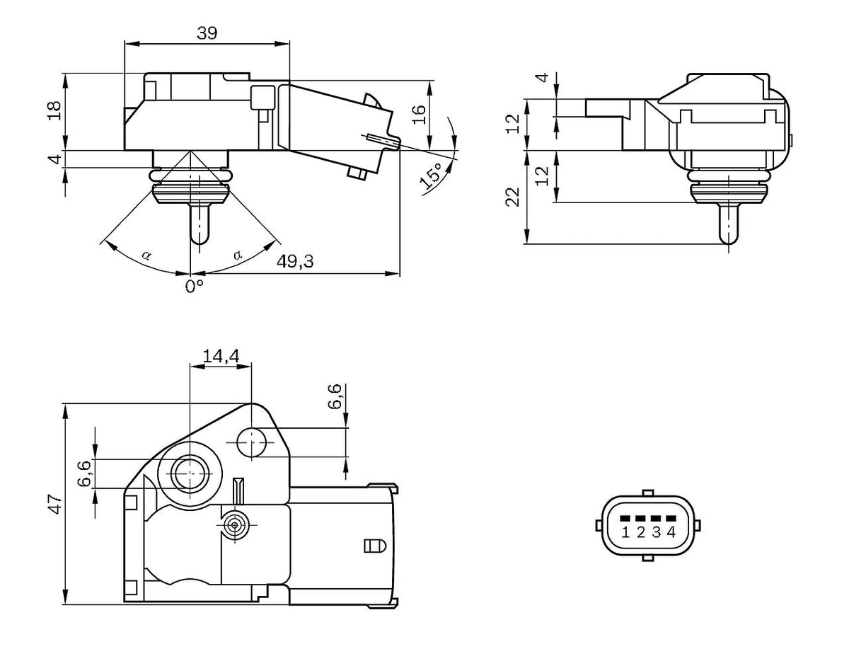 Bosch Sensor de presión 0261230110