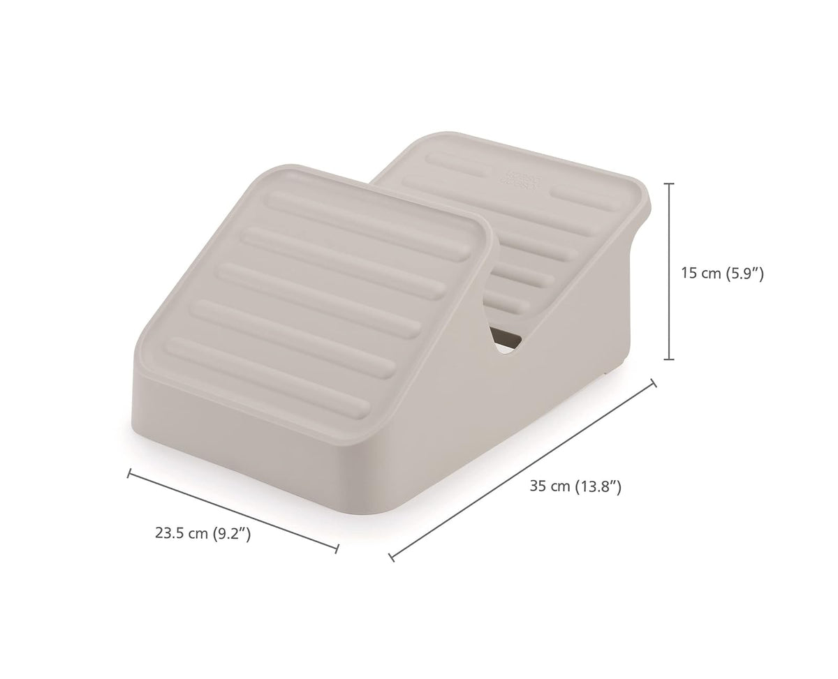 Joseph Joseph Shoe-In - Organizador Compacto de 2 Niveles para Ahorrar Espacio, con Capacidad para Hasta 3 Pares, Color Crudo