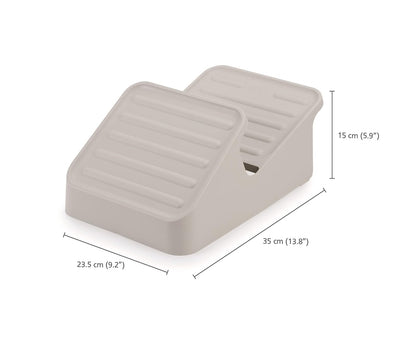 Joseph Joseph Shoe-In - Organizador Compacto de 2 Niveles para Ahorrar Espacio, con Capacidad para Hasta 3 Pares, Color Crudo